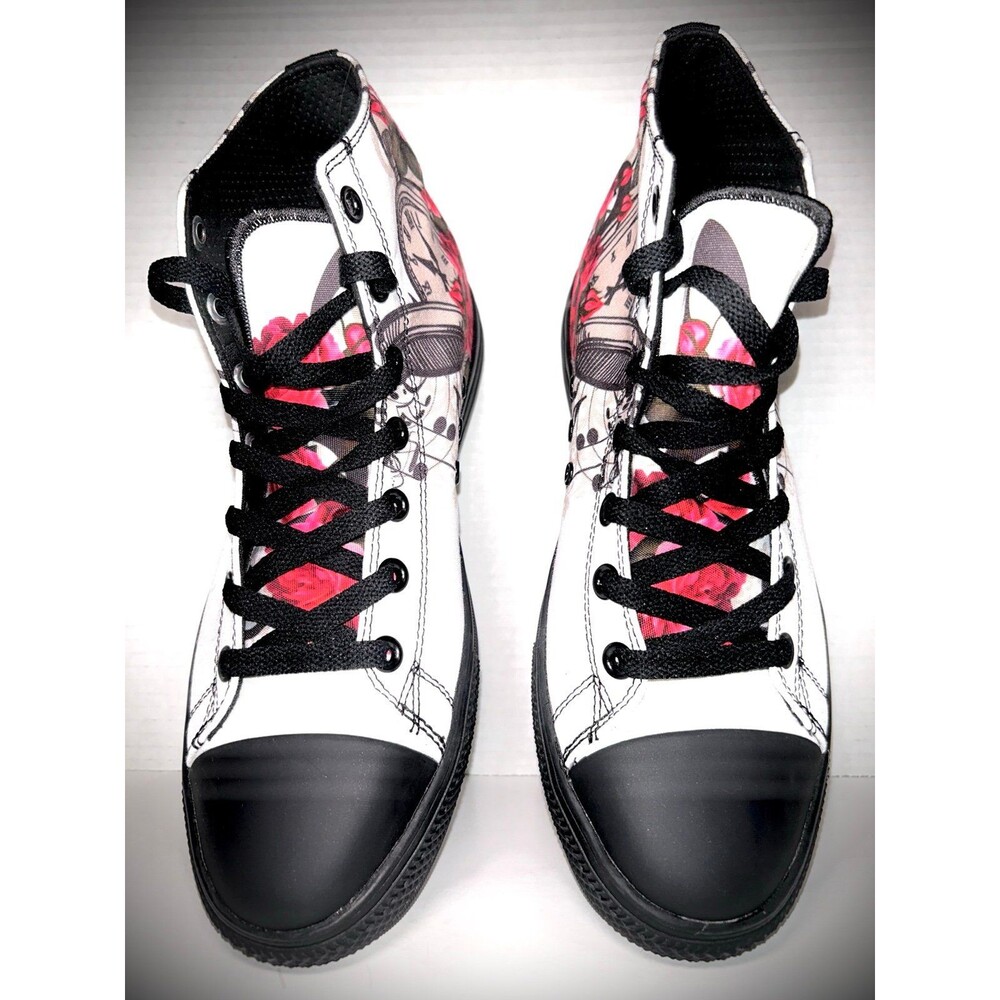 RAAD Shop VINTAGE CLOCK AND MUSIC Hi-top Shoes Unisex size 8.5 READ